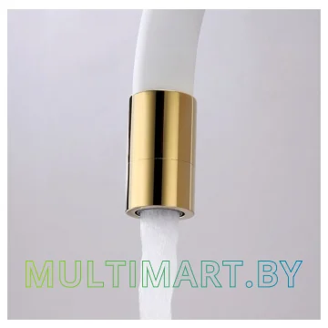 Смеситель Paulmark Salix Sa213419-Gw (белый/золото) картинка 7